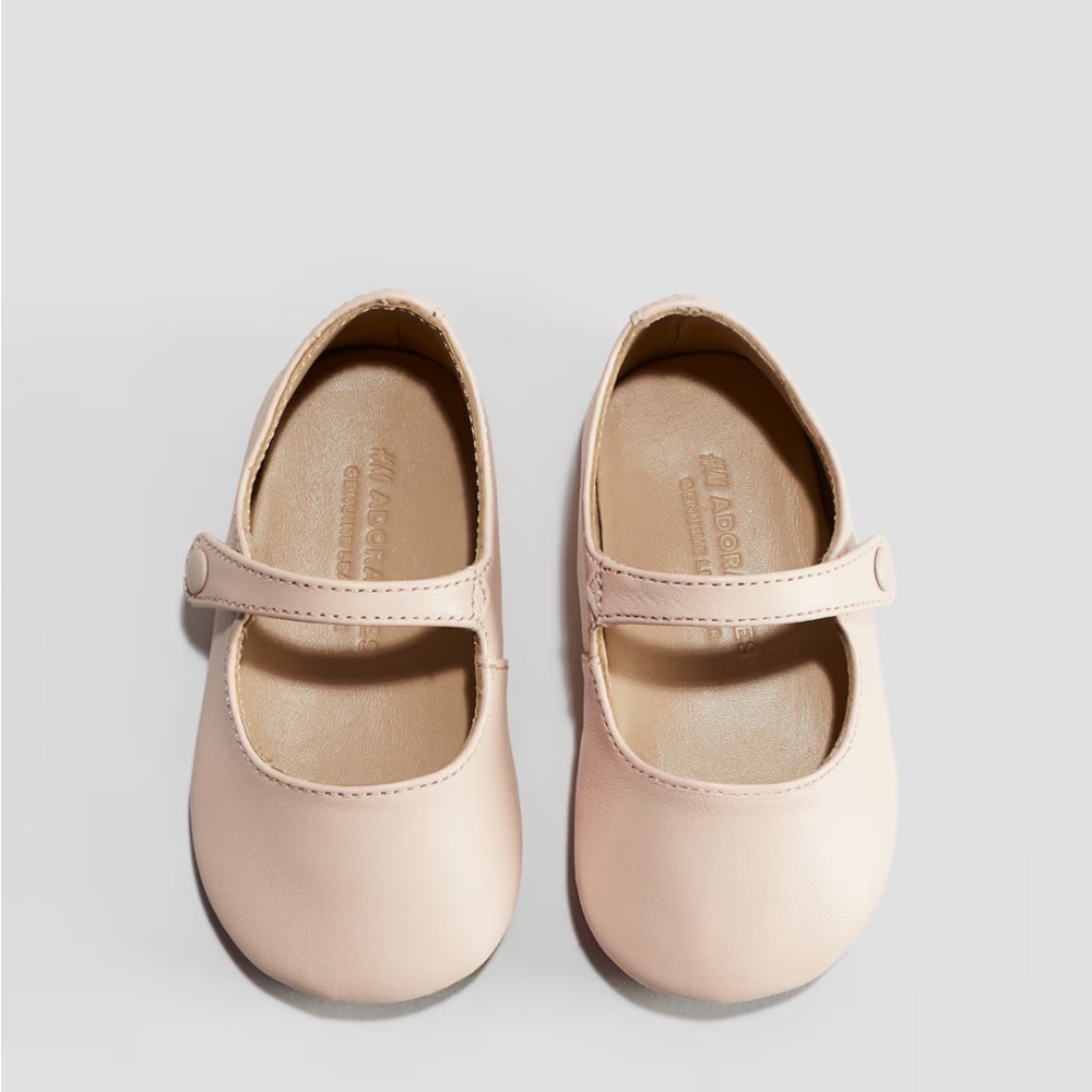 H&M Ballet Style Mary Jane Shoes in Blush
